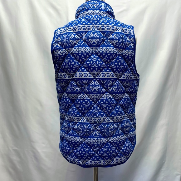 J.Crew Excursion Vest in Fair Isle Blue Sz Medium - Picture 5 of 11